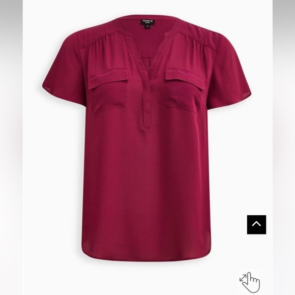 Torrid Harper Georgette Flutter Sleeve Blouse - Picture 4 of 9